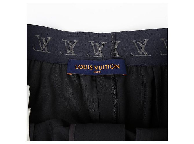 Louis Vuitton Logo Elastic Slacks Size Black - view 7