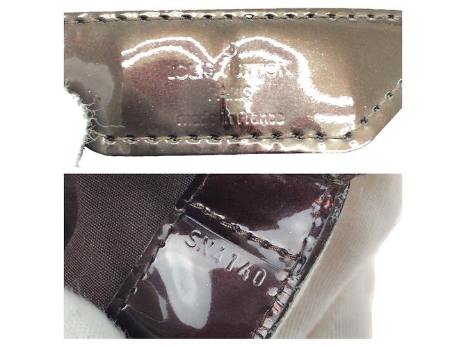 Borsa Tote Louis Vuitton Wilshire MM Monogram Vernis Patent Porpora - vista 4
