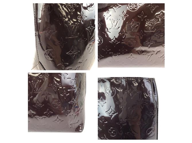 Borsa Tote Louis Vuitton Wilshire MM Monogram Vernis Patent Porpora - vista 5
