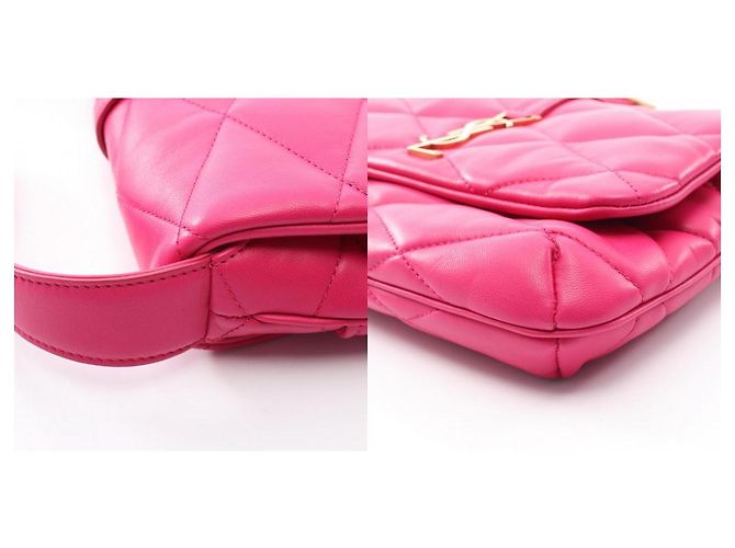 Yves Saint Laurent LE57 Schultertasche aus Leder Saint Laurent Paris Pink - Ansicht 10
