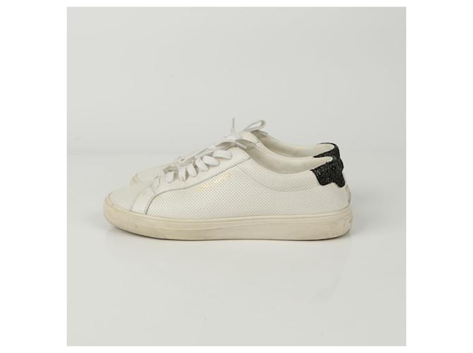 Saint Laurent Baskets Sequence Tab Blanc - vue 3