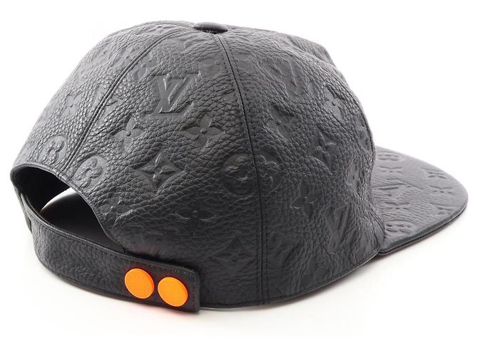 Cappello in pelle Louis Vuitton Monogram Cuir 1.0 Nero - vista 2