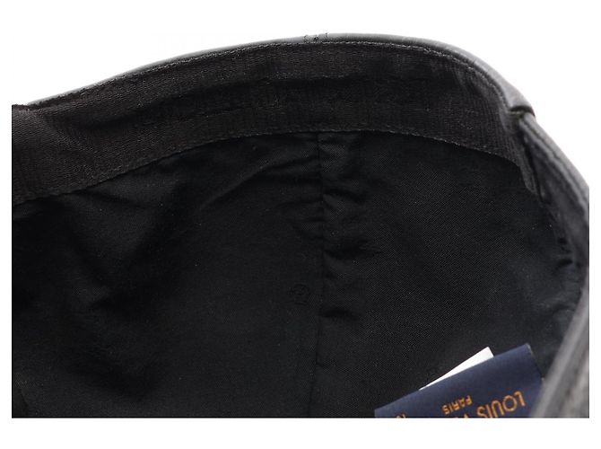 Cappello in pelle Louis Vuitton Monogram Cuir 1.0 Nero - vista 7