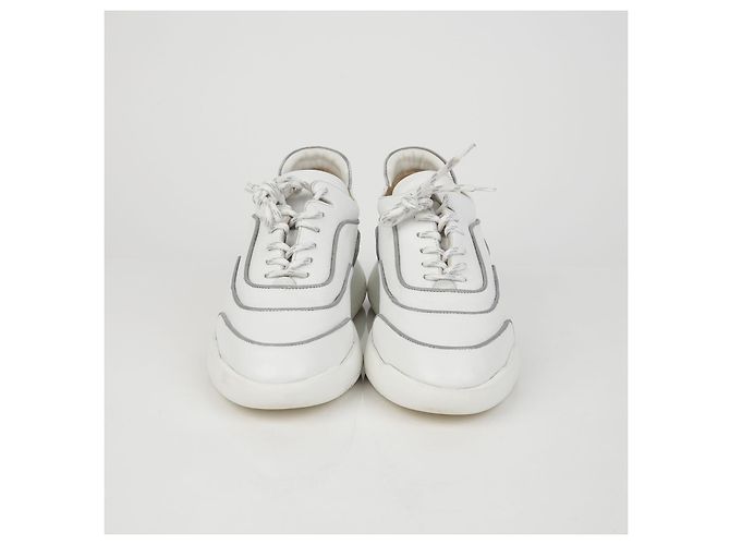 Baskets Hermès Volt en cuir blanc taille 36 - vue 3
