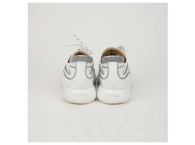 Baskets Hermès Volt en cuir blanc taille 36 - vue 6