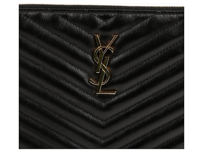 Saint Laurent Pochette Monogram Matelassé Nero - vista 3