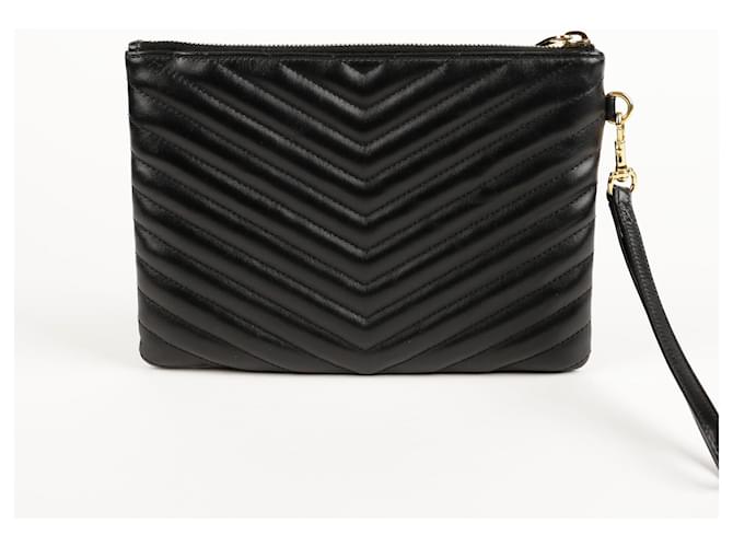 Saint Laurent Pochette Monogram Matelassé Nero - vista 4