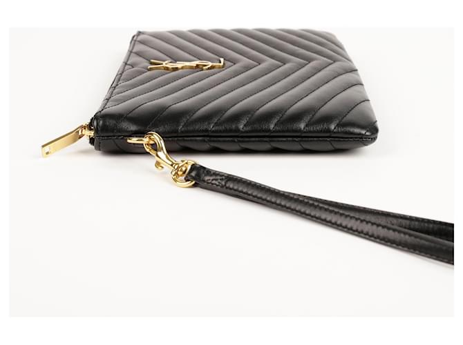 Saint Laurent Pochette Monogram Matelassé Nero - vista 5