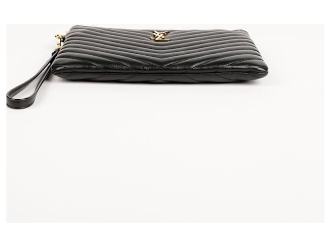 Saint Laurent Pochette Monogram Matelassé Nero - vista 6