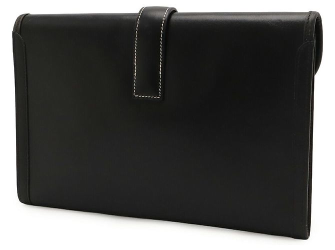 Hermès Clutch in pelle Hermes Jige PM Nero - vista 2