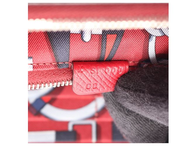 Hermès Portafoglio Hermes Azap Long Silk'in Bordeaux Marrone - vista 10