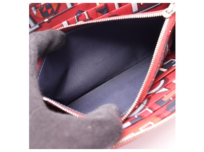Hermès Portafoglio Hermes Azap Long Silk'in Bordeaux Marrone - vista 3