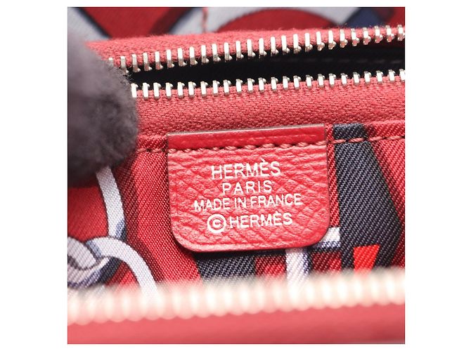 Hermès Portafoglio Hermes Azap Long Silk'in Bordeaux Marrone - vista 4