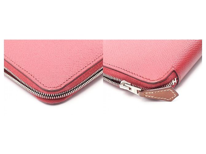 Hermès Portafoglio Hermes Azap Long Silk'in Bordeaux Marrone - vista 5