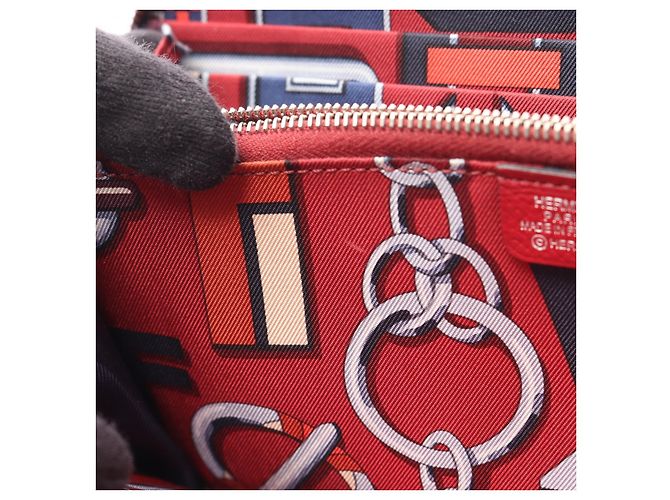 Hermès Portafoglio Hermes Azap Long Silk'in Bordeaux Marrone - vista 6