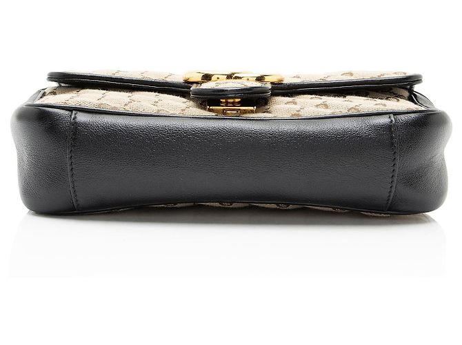 Borsa a patta piccola Gucci Matelasse GG Canvas GG Marmont Marrone Beige - vista 4