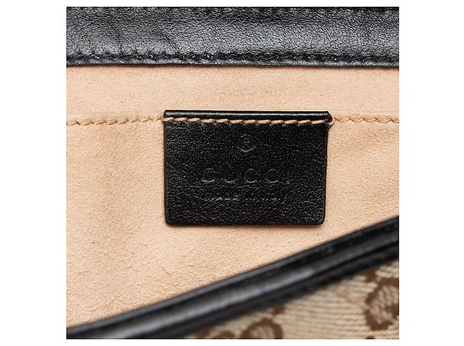 Borsa a patta piccola Gucci Matelasse GG Canvas GG Marmont Marrone Beige - vista 8