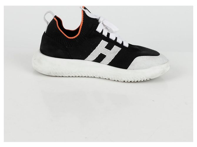 Hermès Baskets Crew Taille Noir - vue 5