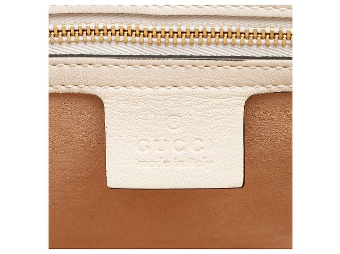 Piccola borsa a tracolla Gucci GG Supreme Padlock Saddle Marrone Beige - vista 8