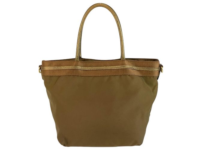 Sac cabas Prada Jacquard Tessuto Nylon Vert - vue 2