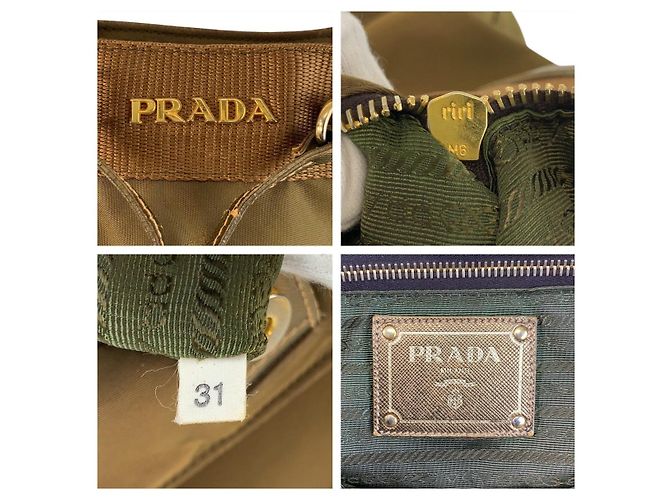 Sac cabas Prada Jacquard Tessuto Nylon Vert - vue 4