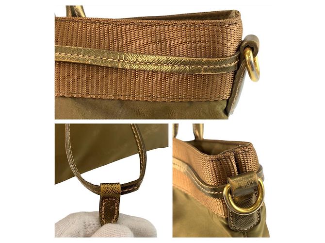 Sac cabas Prada Jacquard Tessuto Nylon Vert - vue 5
