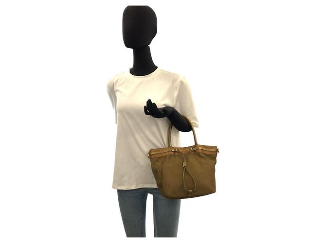 Sac cabas Prada Jacquard Tessuto Nylon Vert - vue 6