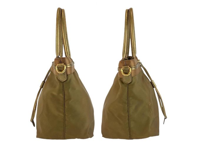 Sac cabas Prada Jacquard Tessuto Nylon Vert - vue 7