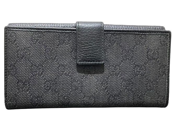 Gucci Interlocking G Leather Long Wallet Black - view 2