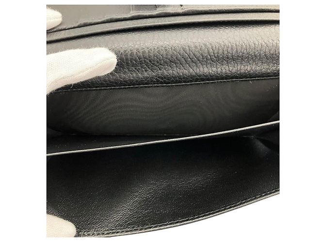 Gucci Interlocking G Leather Long Wallet Black - view 6