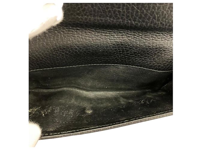 Gucci Interlocking G Leather Long Wallet Black - view 7