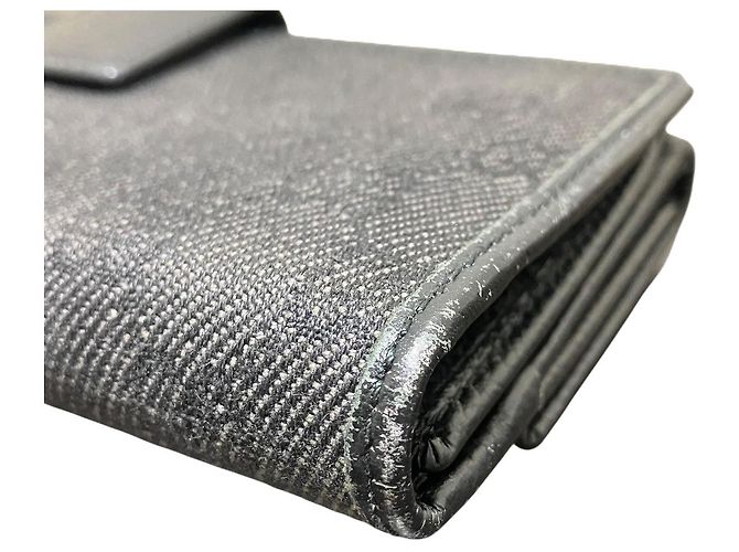 Gucci Interlocking G Leather Long Wallet Black - view 9
