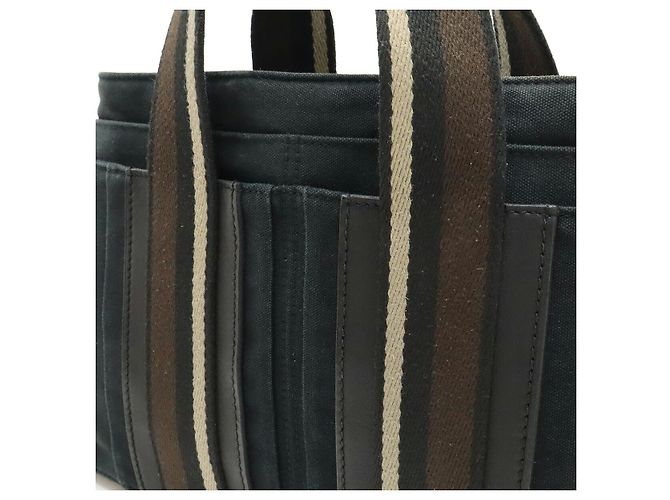 Hermès Hermes Troca HorizontalPM Canvas Leather Tote Bag Schwarz - Ansicht 8