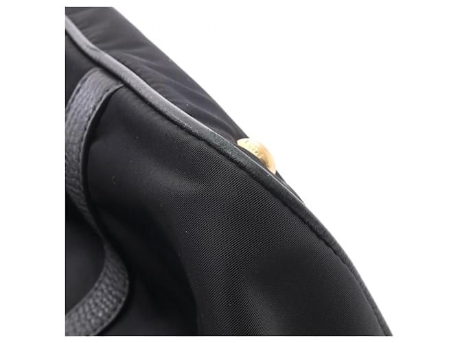 Borsa a 2 modi in nylon e pelle Prada Nero - vista 5