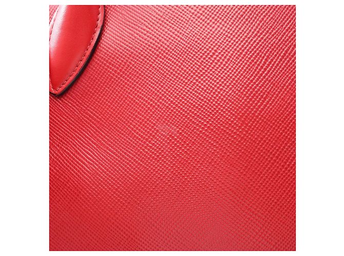 Borsa a 2 vie in pelle Saffiano monocromatica Prada Rosso - vista 5