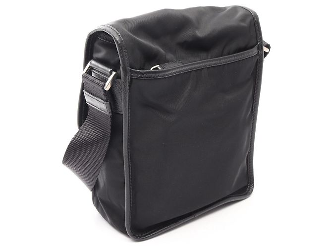 Borsa a tracolla PRADA VIAGGIO in nylon e pelle Saffiano Nero - vista 2