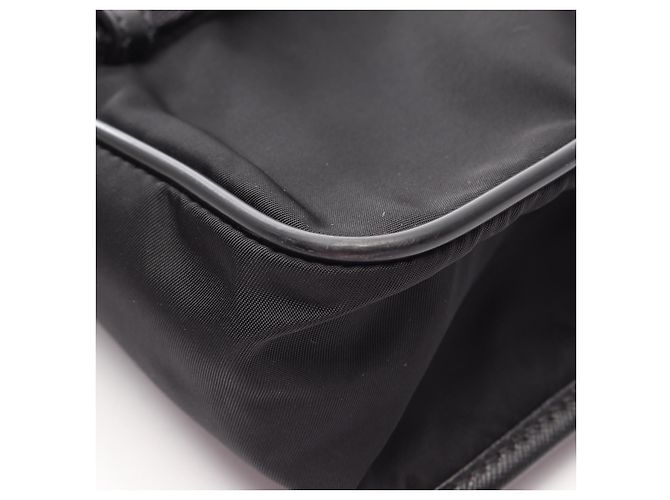 Borsa a tracolla PRADA VIAGGIO in nylon e pelle Saffiano Nero - vista 7