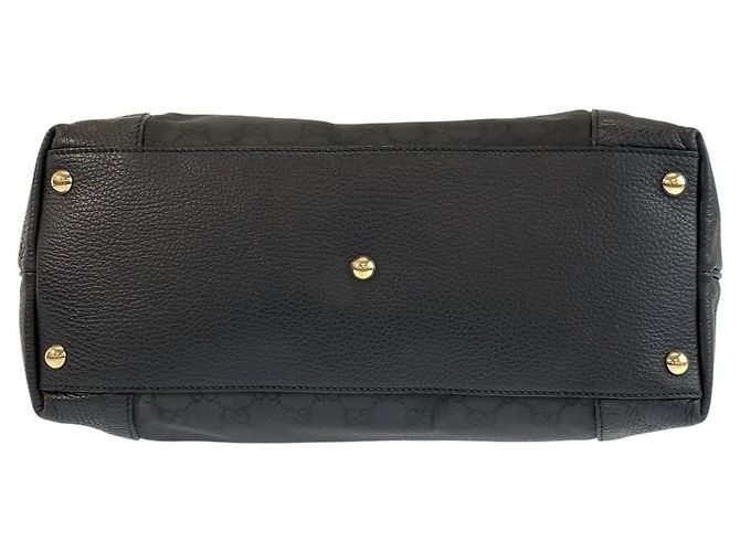 Borsa Tote Gucci GG Canvas e Pelle Nero - vista 10