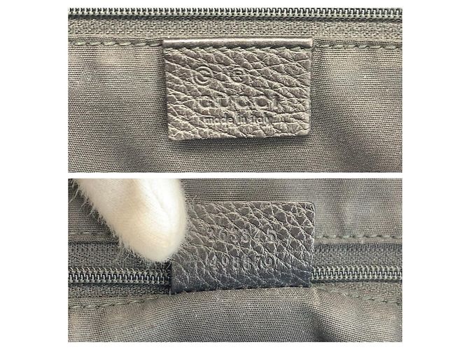 Borsa Tote Gucci GG Canvas e Pelle Nero - vista 3