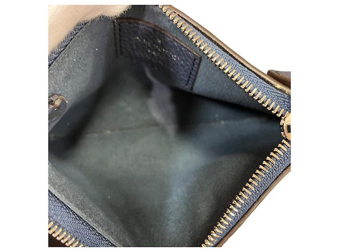 Louis Vuitton Mahina Leather Coin Case Blue - view 3