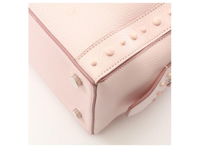 Borsa a mano 2way in pelle Gommini TOD'S Rosa - vista 7