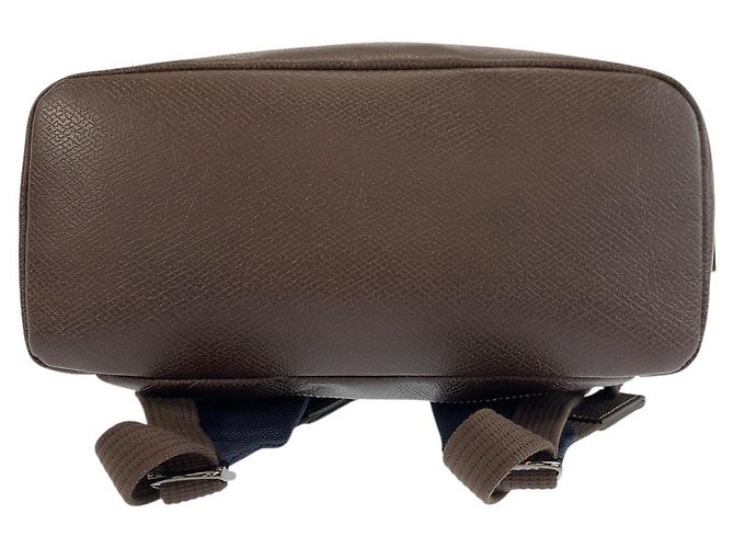 Longchamp Boxford Canvas Leather Backpack Blue - view 9