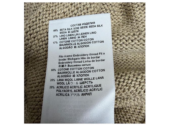 Cardigan ricamato Etro in seta beige - vista 5