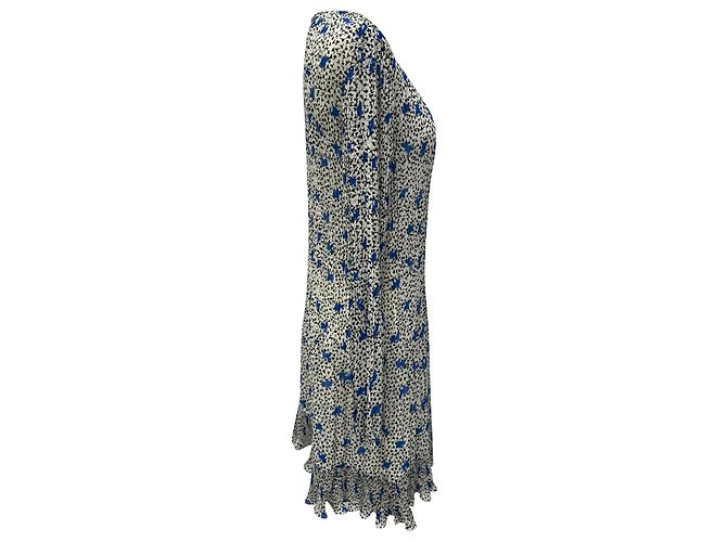Maje Mini-Kleid mit langen Ärmeln und Print aus Multicolour-Polyester Mehrfarben - Ansicht 3