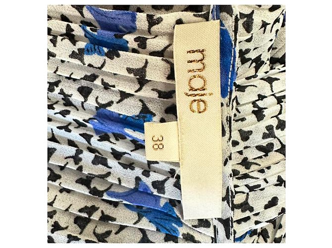 Maje Mini-Kleid mit langen Ärmeln und Print aus Multicolour-Polyester Mehrfarben - Ansicht 4