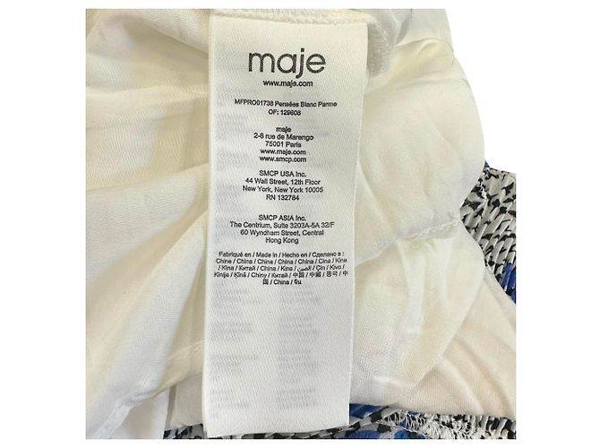 Maje Mini-Kleid mit langen Ärmeln und Print aus Multicolour-Polyester Mehrfarben - Ansicht 6