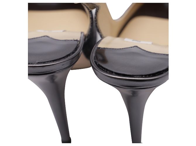 Décolleté slingback con punta aperta Jimmy Choo in glitter argento Metallico - vista 10