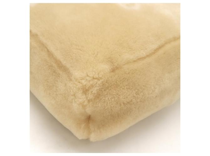 Borsa 2way SPUGNA in shearling Prada Beige - vista 3