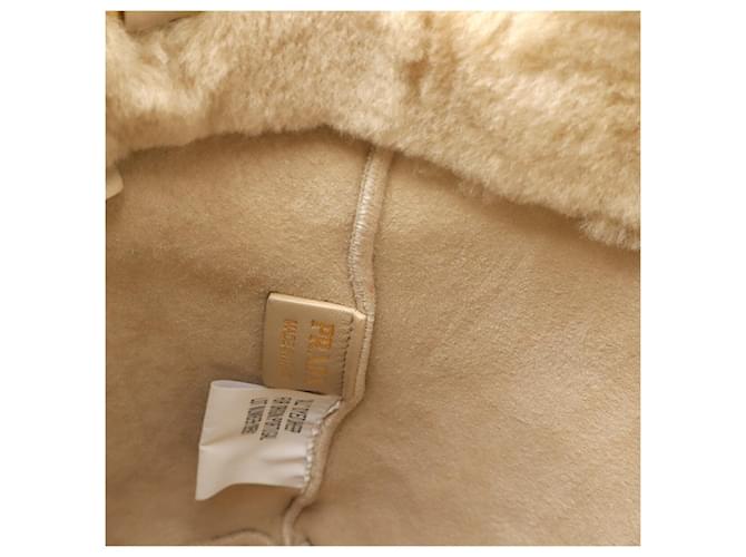Borsa 2way SPUGNA in shearling Prada Beige - vista 6
