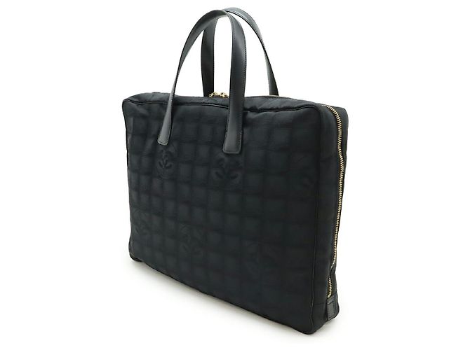 Timeless Chanel New Travel Line Valigetta in Nylon Jacquard Nero - vista 2